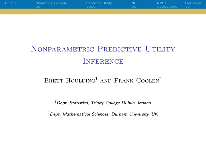 nonparametric predictive utility inference