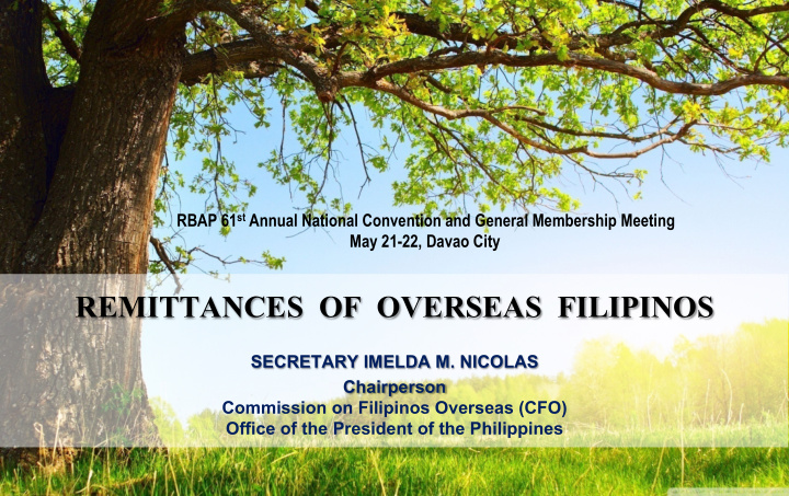 remittances of overseas filipinos