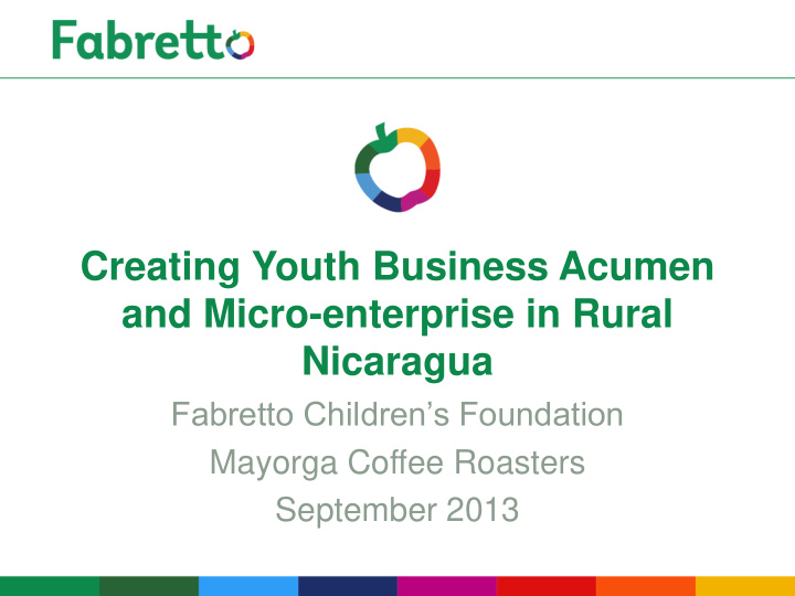 creating youth business acumen and micro enterprise in