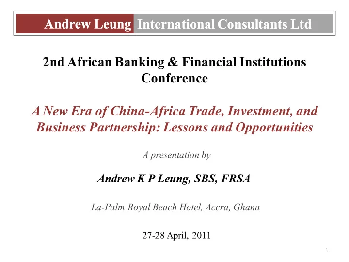 andrew leun andrew leung international consultants ltd