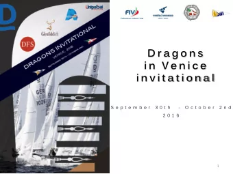 i n  V e n i c e  i n v i t a t i o n a l  S e p t e m b e r  3 0 t h   -  O c t o b e r  2 n d  2