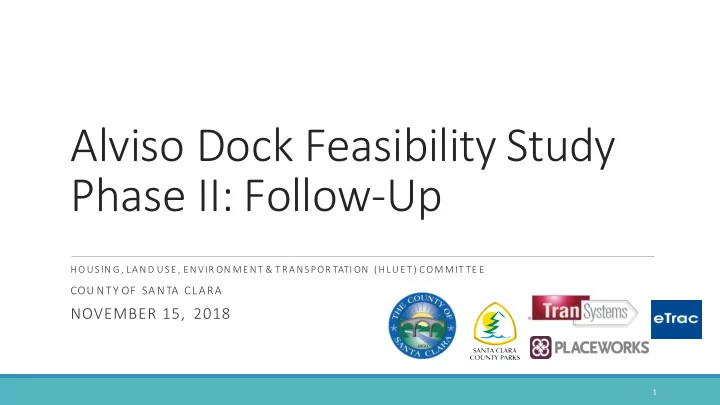 alviso dock feasibility study phase ii follow up