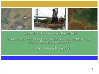 Evaluation of Sediment Management and Use Options for the Toledo Harbor  Sediment Management and