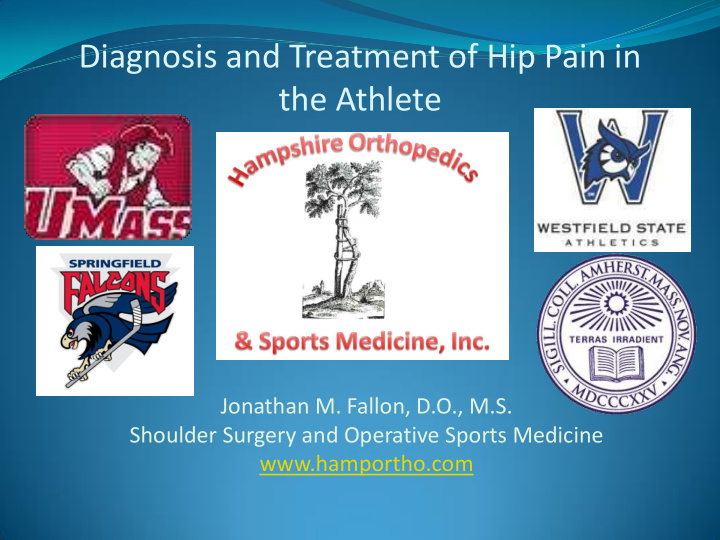 diagnosis and treatment of hip pain in