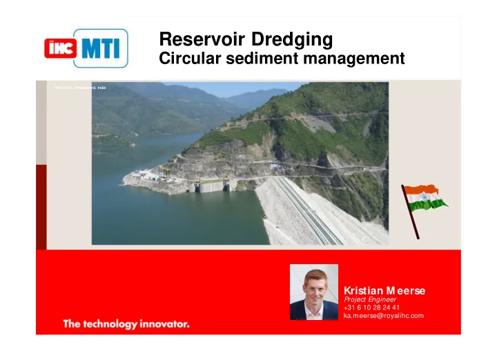 reservoir dredging