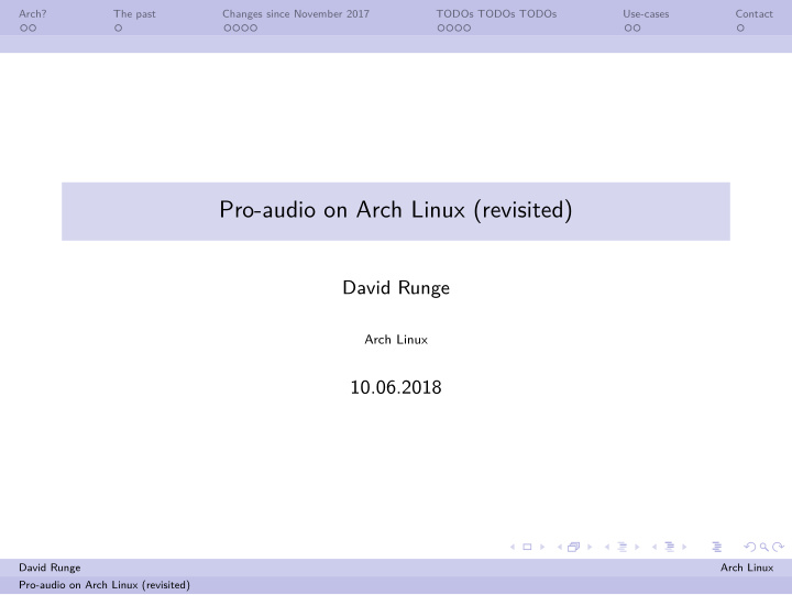 pro audio on arch linux revisited