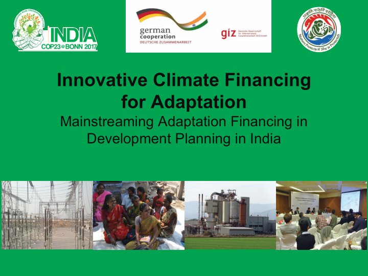 innovative climate financing
