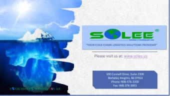 ALPINE SKI HOUSE  ALPINE SKI HOUSE  1  WHO WE ARE: * Professional cold chain technology company*