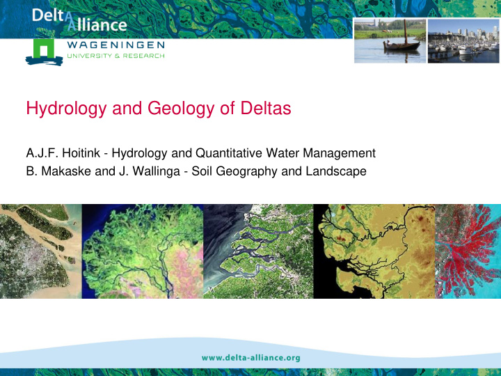 hydrology and geology of deltas