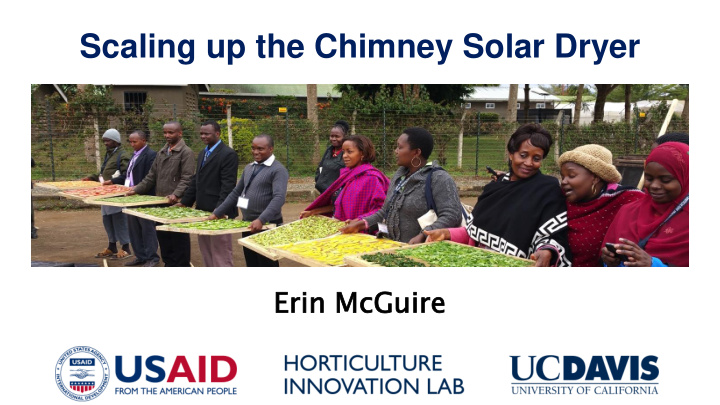 scaling up the chimney solar dryer