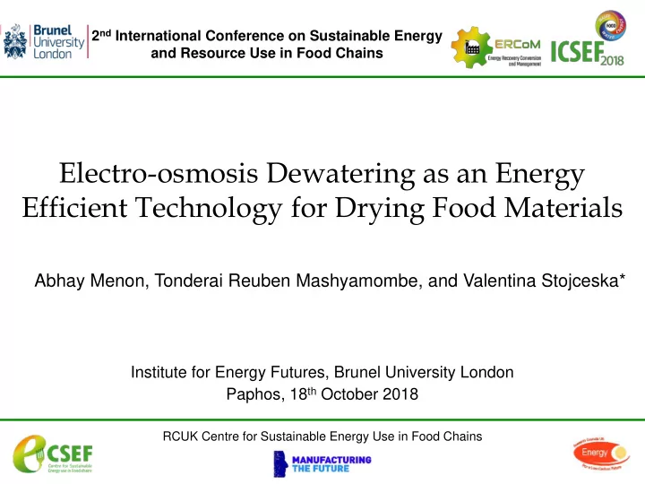 electro osmosis dewatering as an energy efficient