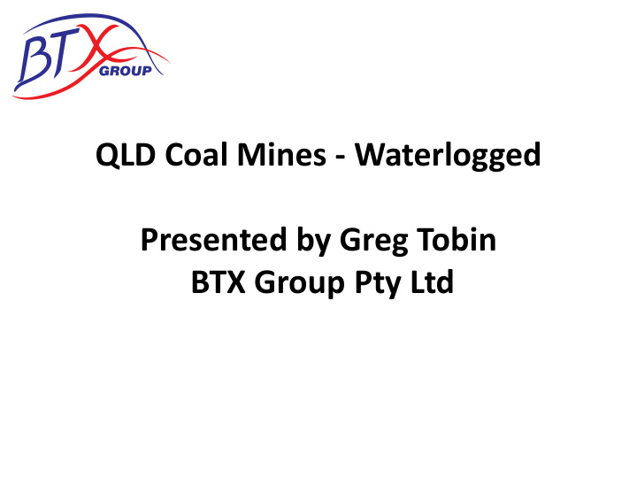 qld coal mines waterlogged