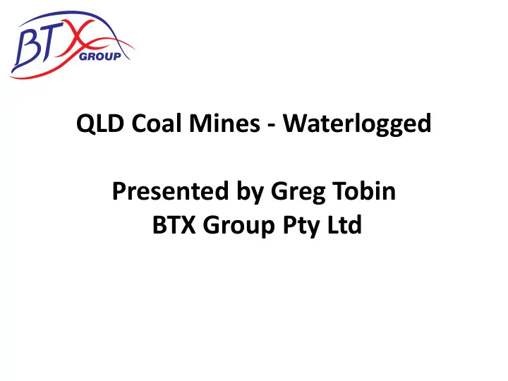 qld coal mines waterlogged