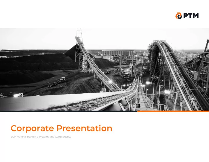 corporate presentation