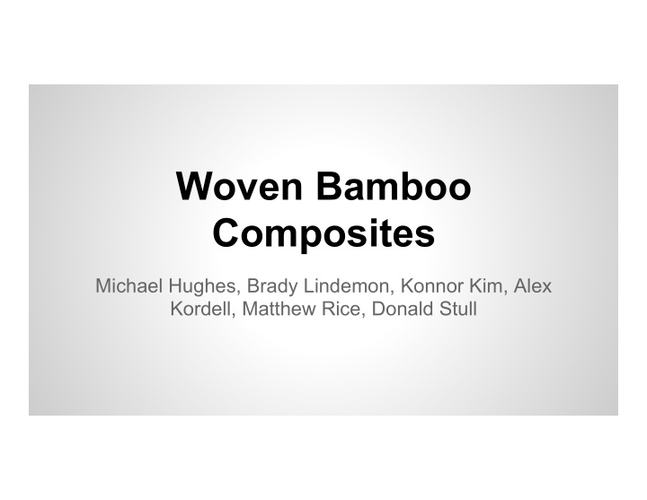 woven bamboo composites