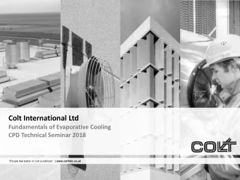 Colt International Ltd  Fundamentals of Evaporative Cooling  CPD Technical Seminar 2018  People