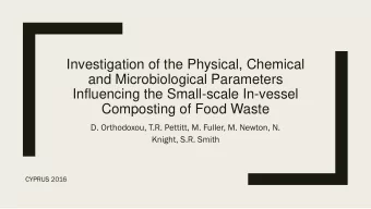 and Microbiological Parameters  Influencing the Small-scale In-vessel  Composting of Food Waste  D.