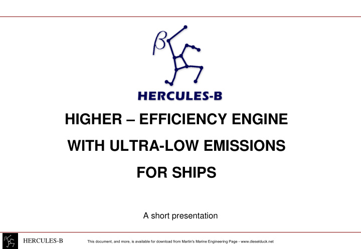 higher efficiency engine with ultra low emissions for