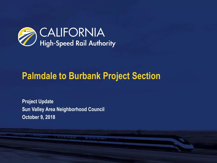 palmdale to burbank project section