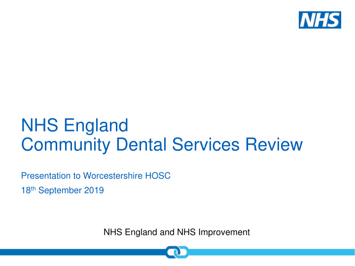 community dental services review
