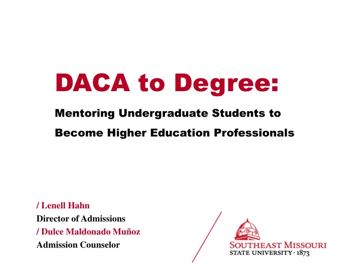 daca to degree