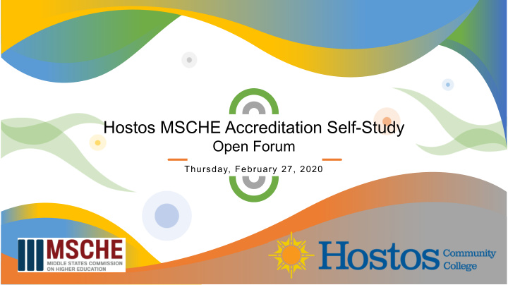 hostos msche accreditation self study