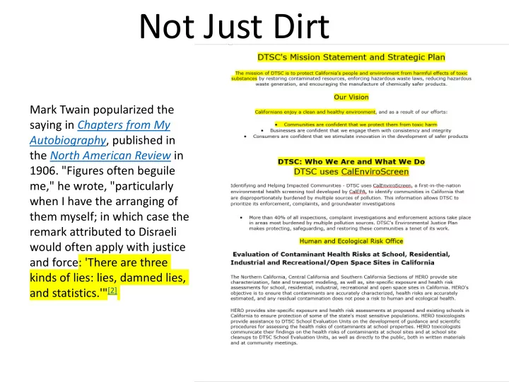 not just dirt