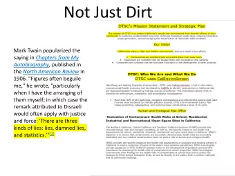 Not Just Dirt  Mark Twain popularized the saying in Chapters from My Autobiography , published in