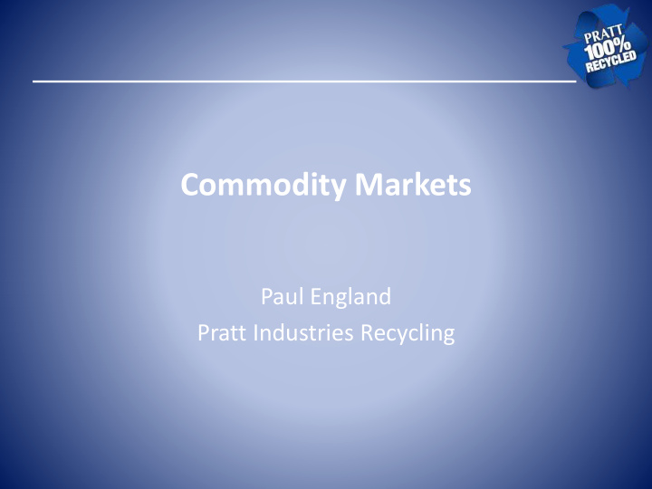commodity markets