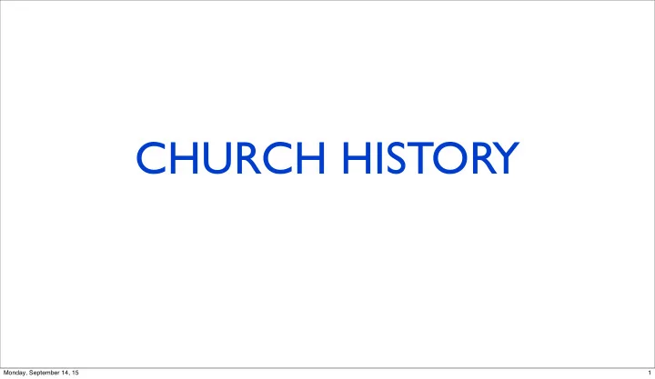 church history
