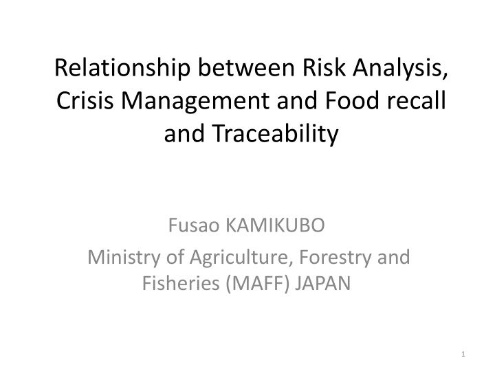relationship between risk analysis