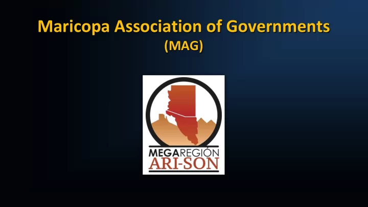 maricopa association of governments