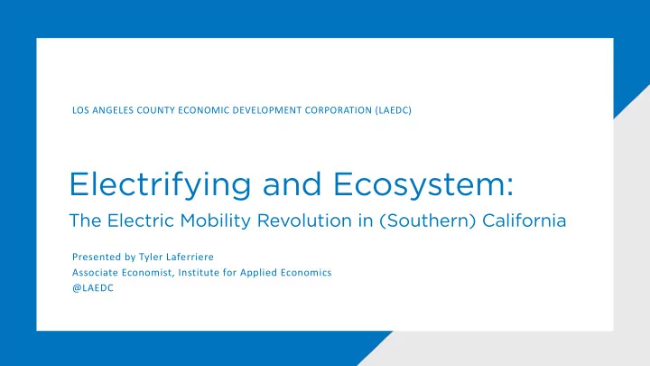electrifying and ecosystem