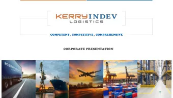 CORPORATE PRESENTATION  WE ARE KERRYINDEV  KERRYINDEV  GROUP  BUSINE  NESS OPER  ERATI  TIONS  ONS