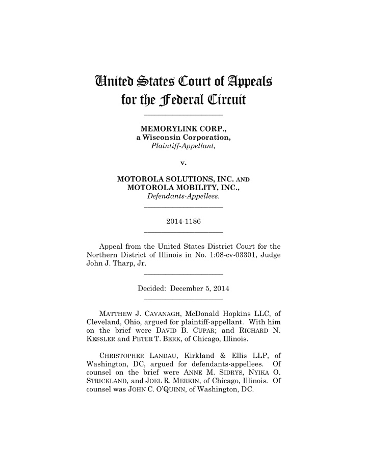 united states court of appeals for the federal circuit