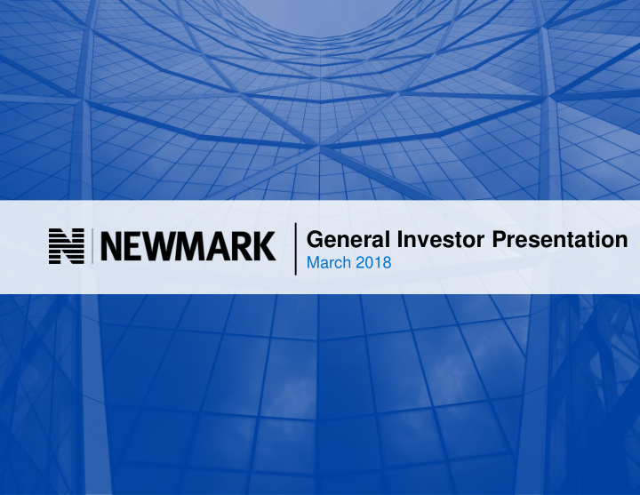 general investor presentation
