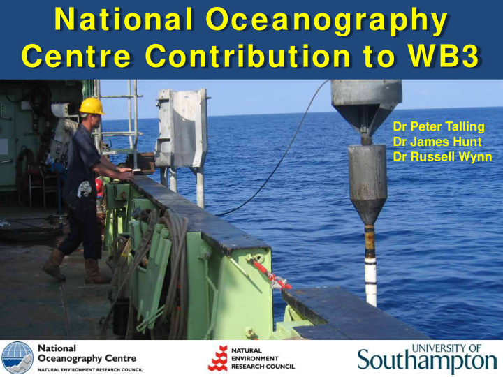 national oceanography centre contribution to wb3