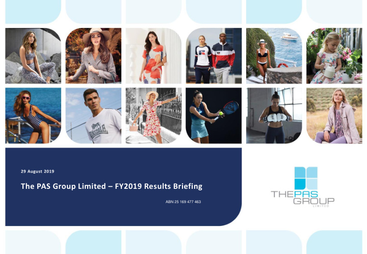 the pas group limited fy2019 results briefing