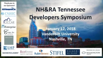 Panel Members Jeff Englund , Greystone, Atlanta, GA   Ted Fellman , Raymond James, Nashville, TN