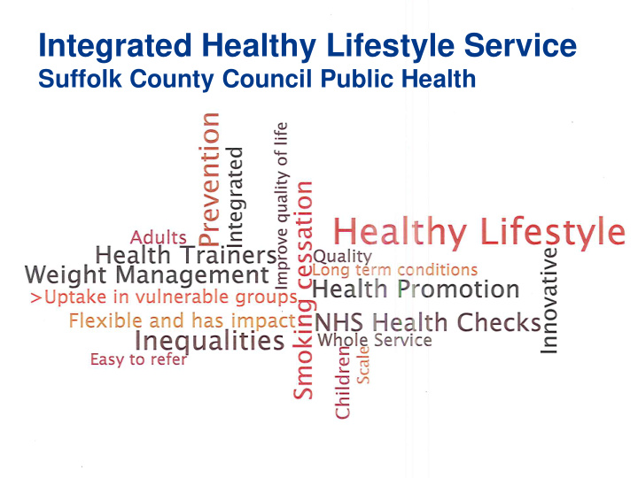 integrated healthy lifestyle service
