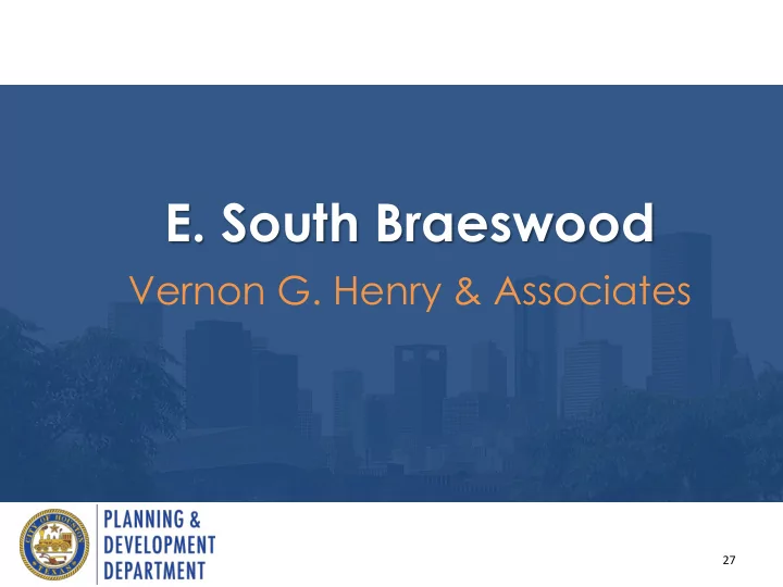 e south braeswood