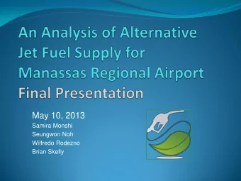 May 10, 2013  Samira Monshi  Seungwon Noh  Wilfredo Rodezno  Brian Skelly  Agenda  Project