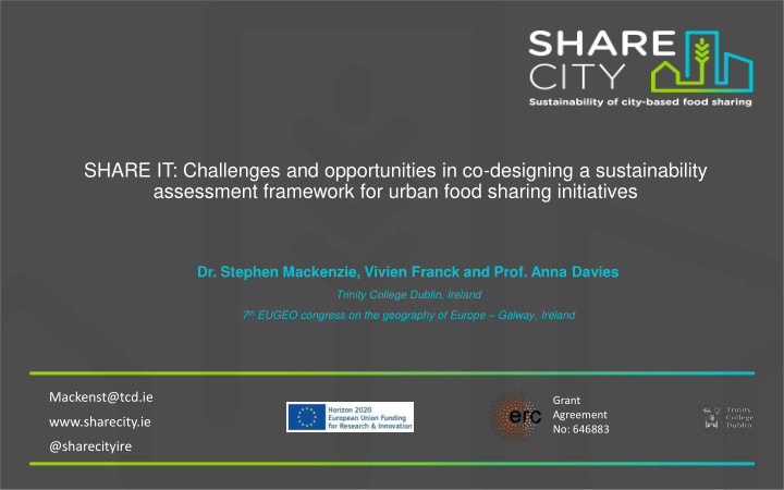 share it challenges and opportunities in co designing a