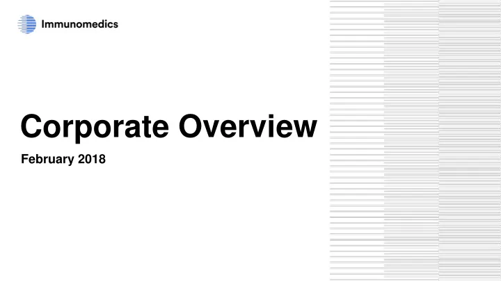 corporate overview