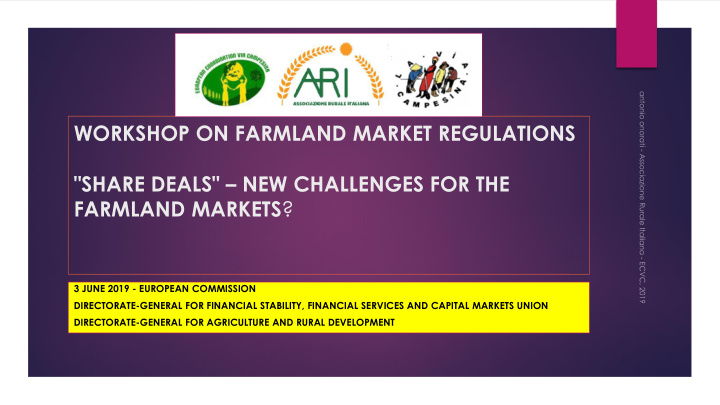 workshop on farmland market regulations