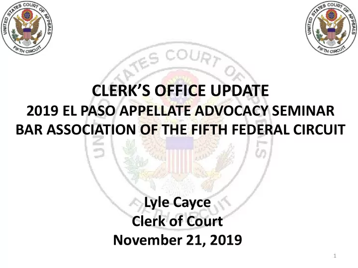 clerk s office update