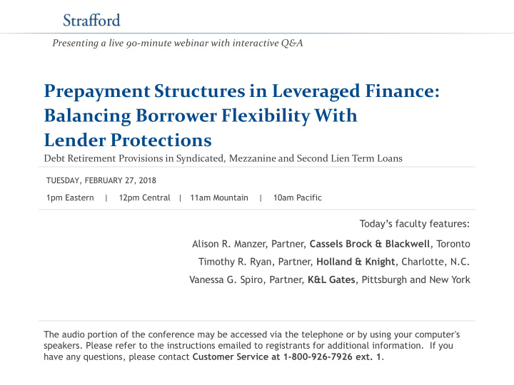 prepayment structures in leveraged finance balancing