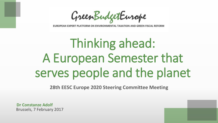 a european semester that serv rves people and the planet