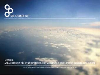 South  East  Europe      7  NGOs  from  the  Region  working  with