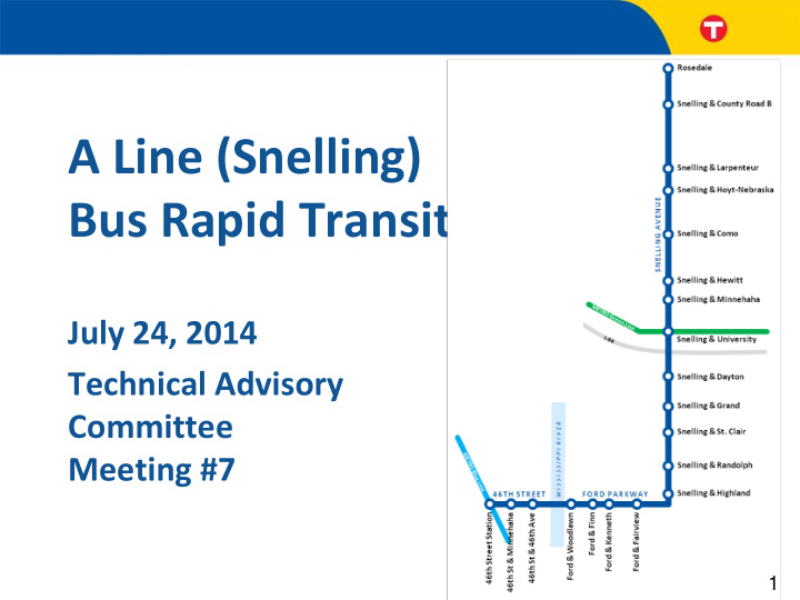 a line snelling bus rapid transit